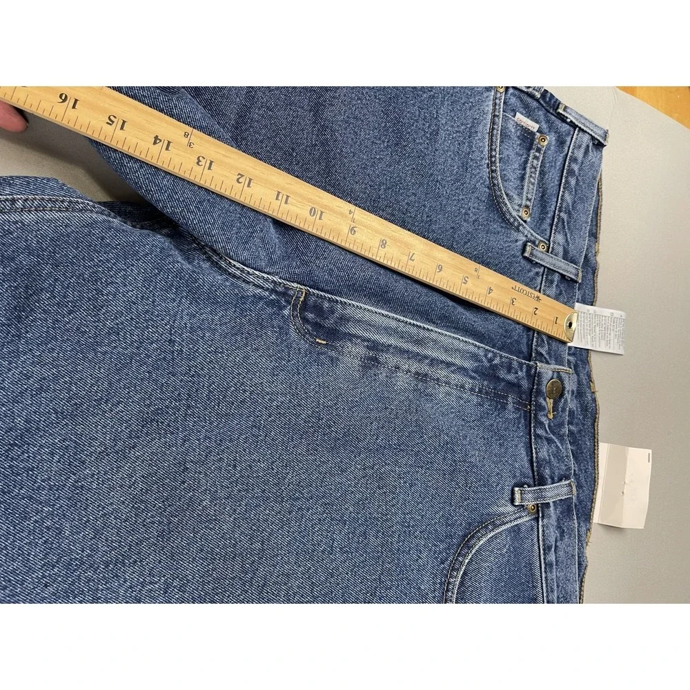 Carhartt Mens Jeans 38x34 Relaxed Fit Straight Leg Flannel Lined Denim Work‎ NWT